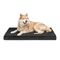 lionto lit orthopédique pour chien avec coussin lavable doux 112 x 81 x 8 cm, Noir