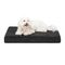 lionto lit orthopédique pour chien avec coussin lavable doux 76 x 51 x 8 cm, Noir