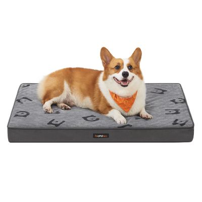Feandrea Lit pour Chiens, avec Poignée, Déhoussable, Utilisable des 2 Côtés