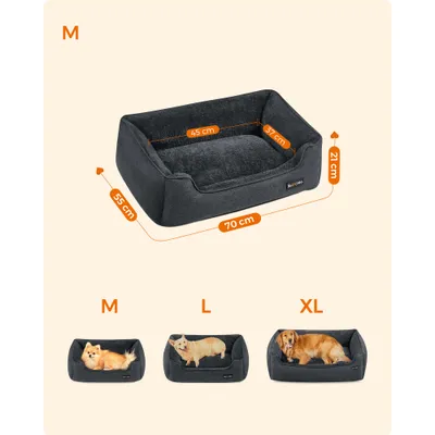 Feandrea Panier pour Chiens, Lit pour Animaux, Canapé, en Tissu Façon Lin