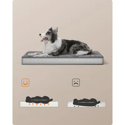 Feandrea Lit pour Chiens, avec Poignée, Déhoussable, Utilisable des 2 Côtés Feandrea Lit pour Chiens, avec Poignée, Déhoussable, Utilisable des 2 Côtés