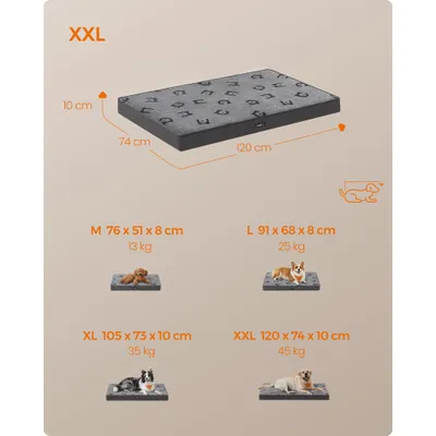 Feandrea Lit pour Chiens, avec Poignée, Déhoussable, Utilisable des 2 Côtés Feandrea Lit pour Chiens, avec Poignée, Déhoussable, Utilisable des 2 Côtés