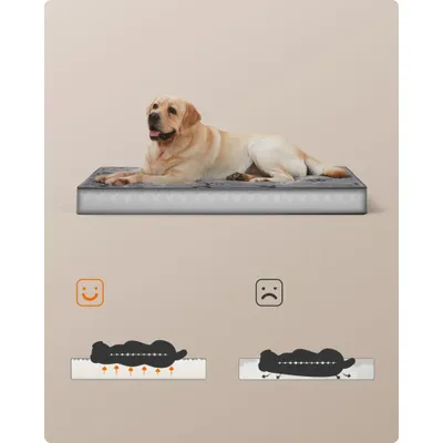 Feandrea Lit pour Chiens, avec Poignée, Déhoussable, Utilisable des 2 Côtés Feandrea Lit pour Chiens, avec Poignée, Déhoussable, Utilisable des 2 Côtés
