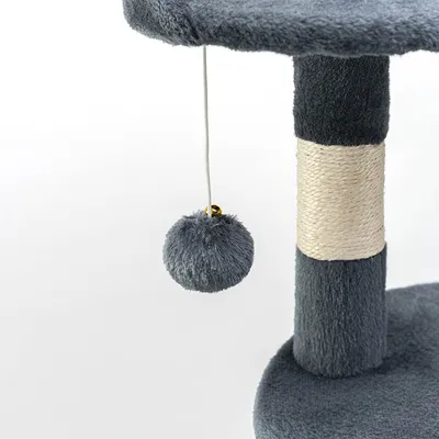 lionto arbre à chat avec boules en peluche, corde sisal et grotte lionto arbre à chat avec boules en peluche, corde sisal et grotte