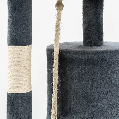 lionto arbre à chat avec boules en peluche, corde sisal et grotte lionto arbre à chat avec boules en peluche, corde sisal et grotte
