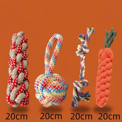 ZenPets Ensemble de jouets en corde pour chiens 4 articles