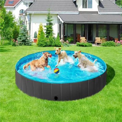 Piscine Pour Chien Pliable, Baignoire Portable Antidérapant Et Résistant