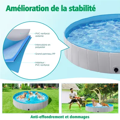 Yaheetech Piscine Portable pour Chien