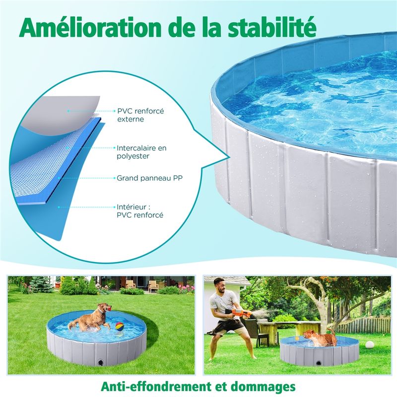 Yaheetech Piscine Portable pour Chien