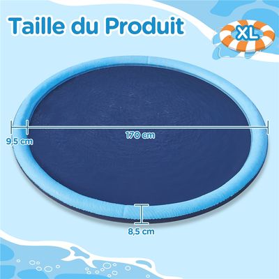 Piscine à Jets D'eau Pour Chien, Piscine D'arrosage 170 Cm De Diamètre,