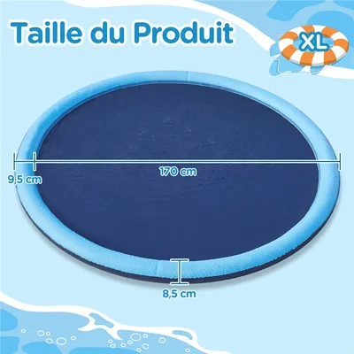 Piscine à Jets D'eau Pour Chien, Piscine D'arrosage 170 Cm De Diamètre,