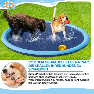 Wassersprühkissen Tragbare Hundedusche Spritzkissen Aufblasbare