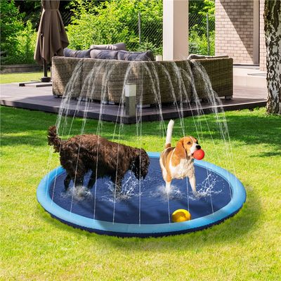 Piscine à Jets D'eau Pour Chien, Piscine D'arrosage 170 Cm De Diamètre,