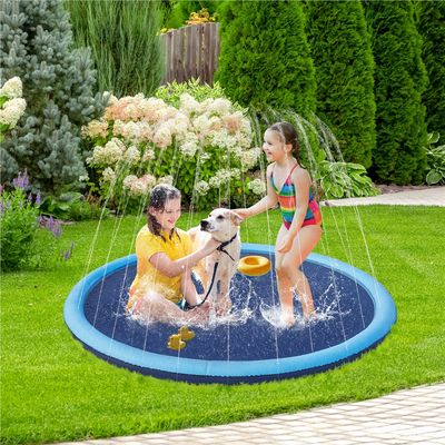 Piscine à Jets D'eau Pour Chien, Piscine D'arrosage 170 Cm De Diamètre,
