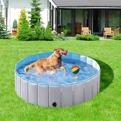 Piscine Pour Chien Pliable Pataugeoire Portable Antidérapant Et Résistant