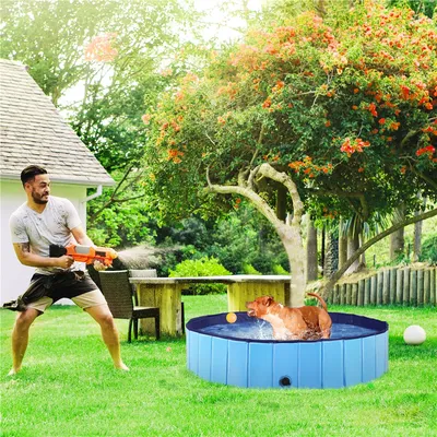 Piscine Pour Chien Pliable Pataugeoire Portable Antidérapant Et Résistant