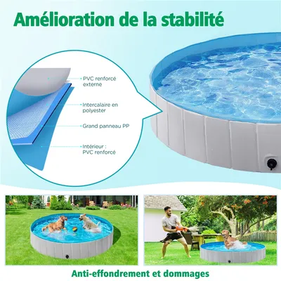 Yaheetech Piscine Portable pour Chien