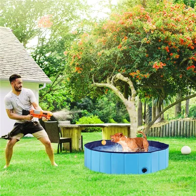 Piscine Pour Chien Pliable Pataugeoire Portable Antidérapant Et Résistant