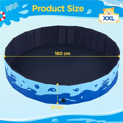 Piscine Pour Chien Pliable, Baignoire Portable Antidérapant Et Résistant