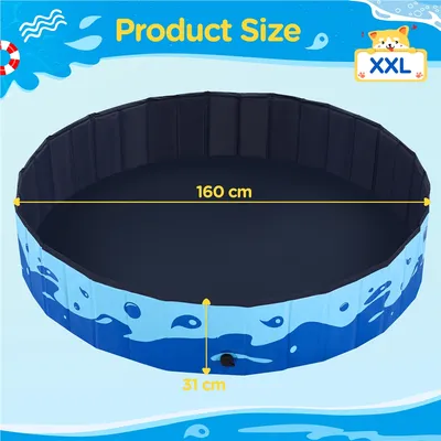 Piscine Pour Chien Pliable, Baignoire Portable Antidérapant Et Résistant