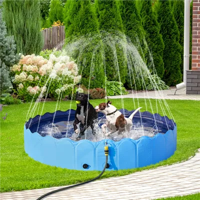 Piscine Pour Chien Pliable, Baignoire Portable Antidérapant Et Résistant