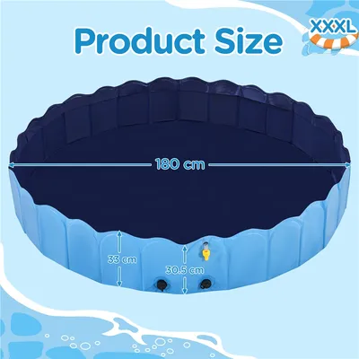 Piscine Pour Chien Pliable, Baignoire Portable Antidérapant Et Résistant