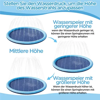 Wassersprühkissen Tragbare Hundedusche Spritzkissen Aufblasbare
