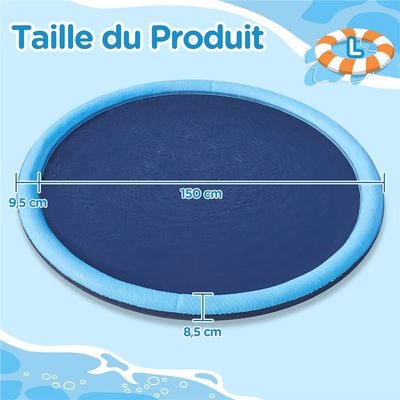Piscine à Jets D'eau Pour Chien, Piscine D'arrosage Pliable Antidérapante