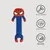 Spiderman LI Anneau de dentition pour chien en polyester