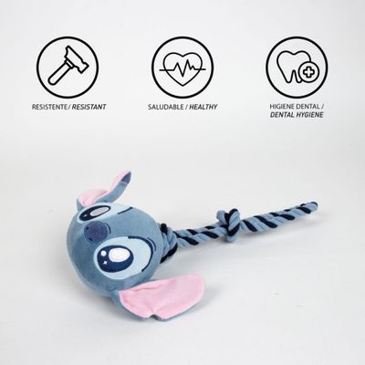 Jouet pour chien en corde avec peluche en polyester