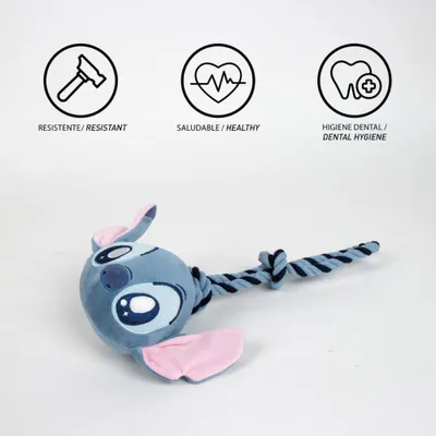 Jouet pour chien en corde avec peluche en polyester