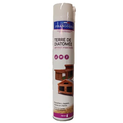 Aérosol insecticide terre de diatomée pour poulailler, poux s, 750 ml Aérosol insecticide terre de diatomée pour poulailler, poux s, 750 ml