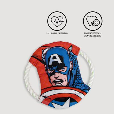 Frisbee pour chiens avec corde en polyester