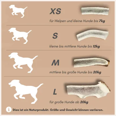 Supravit Gespaltenes Hirschgeweih für Hunde | 100% Rothirsch-Geweih