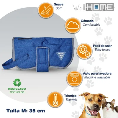 WELLHOME Manteau pour animaux en tissu recyclé