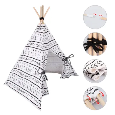 WELLHOME Tente Tipi en toile