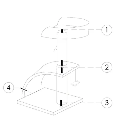 WELLHOME Arbre avec griffoirs en sisal, plateforme et maison en peluche