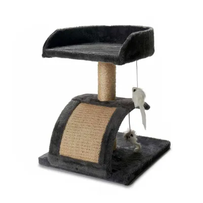 WELLHOME Arbre avec griffoirs en sisal, plateforme et maison en peluche WELLHOME Arbre avec griffoirs en sisal, plateforme et maison en peluche