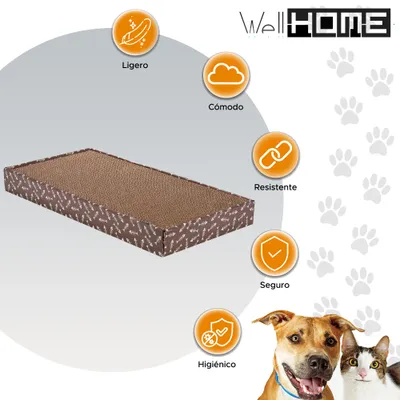 WELLHOME Plateau à chat en carton