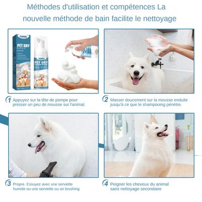 IntiMeg Mousse de shampooing à sec pour animaux