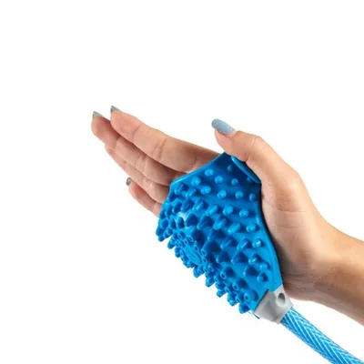 WELLHOME Gant de toilettage Bleu 16x38x20cm