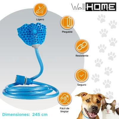 WELLHOME Gant de toilettage Bleu 16x38x20cm