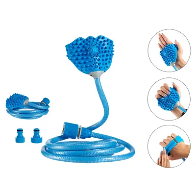 WELLHOME Gant de toilettage Bleu 16x38x20cm