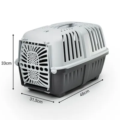 lionto caisse chien plastique recyclé avec poignée et verrouillage