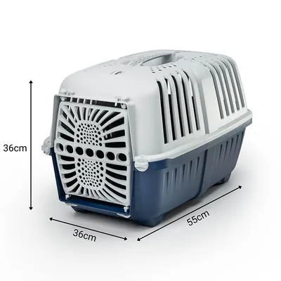 lionto caisse chien plastique recyclé avec poignée et verrouillage