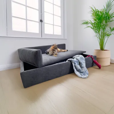 WELLHOME Canapé-lit avec base rembourrée en fibre de bois WELLHOME Canapé-lit avec base rembourrée en fibre de bois