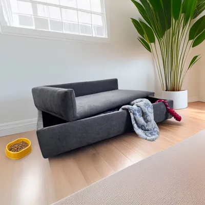 WELLHOME Canapé-lit avec base rembourrée en fibre de bois WELLHOME Canapé-lit avec base rembourrée en fibre de bois