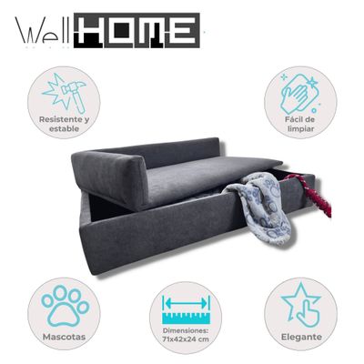 WELLHOME Canapé-lit avec base rembourrée en fibre de bois