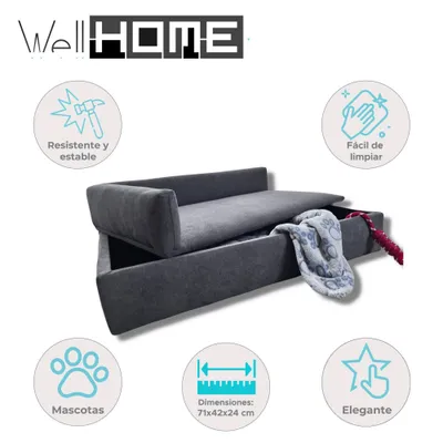 WELLHOME Canapé-lit avec base rembourrée en fibre de bois WELLHOME Canapé-lit avec base rembourrée en fibre de bois