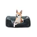 lionto weiches Hundebett mit niedrigem Einstieg und Wendekissen